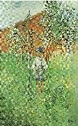Carl Larsson esbjorn vid sitt agandes appeltrad-esbjorn unghink Sweden oil painting artist